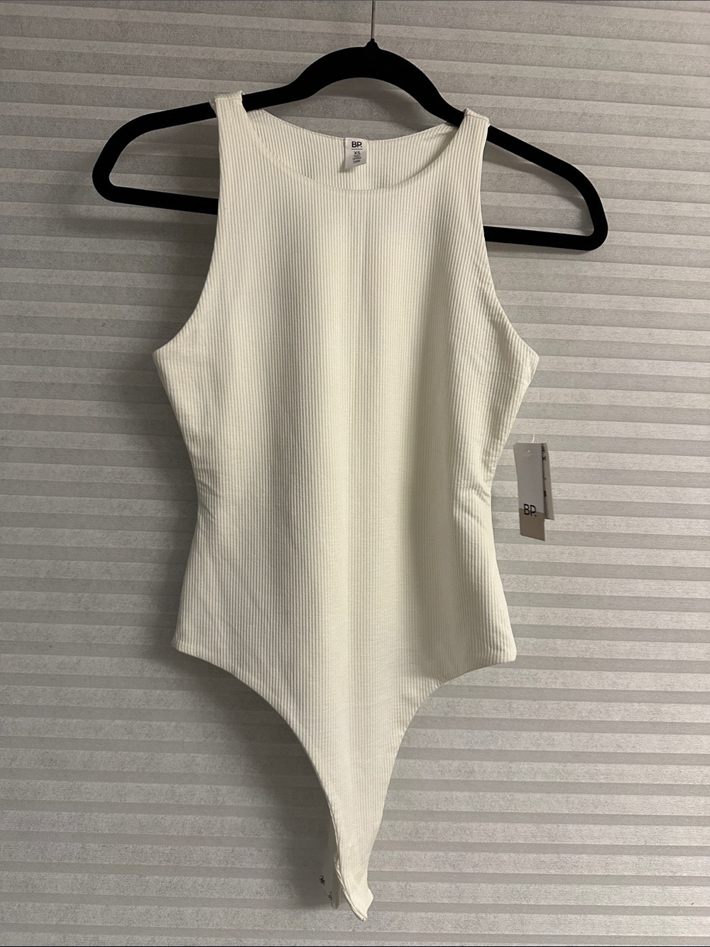bp Cream Ribbed High-Neck Kids One-Piece Bodysuit